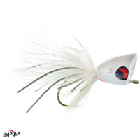 Bass Popper W/ Weed Guard Fly | Snow White 6