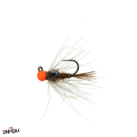 Jigged CDC Pheasant Tail Tungsten Fly | Hot Orange 14