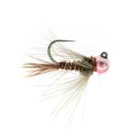 Jigged CDC Pheasant Tail Tungsten Fly | Natural/Pink 18