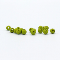 Firehole Outdoors Stones Slotted Tungsten Beads 1/8" (3.0mm)  Olive Matte