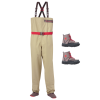 Redington Crosswater Youth Fly Fishing 8-10 Waders & 2K Boots Bundle