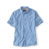 Orvis Men's Tech Chambray Short Sleeve Work Shirt XXXL Medium Blue
