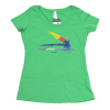 AvidMax Women's CO Painted Trout Fly Scoop Neck Tee Large Envy