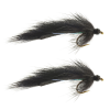 Umpqua Pine Squirrel Leech 12 Streamer Black 12 - 2 Pack