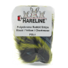 Hareline Polychrome Rabbit Strips #1 Black / Yellow / Chartreuse
