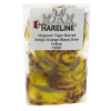 Hareline Magnum Tiger Barred Strips #1 Orange Black Over Yellow