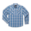 Howler Brothers H Bar B Tech Longsleeve Panhandle Plaid: Deacon Blue M