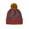 Patagonia Kids Powder Town Beanie Tulip Patch Small: Rosehip