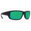 Costa Fantail Sunglasses Matte Black Frame Green Mirror 580 Glass