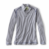 Orvis Men's Drirelease 1/4 Zip Long Sleeve Shirt XXL Light Heather Grey