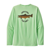 Patagonia Men's Long Sleeve Capilene Cool Daily Fish Graphic Shirt L Brown Trout: Bud Green