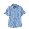 Orvis Men's Tech Chambray Short Sleeve Work Shirt XL Medium Blue