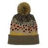 RepYourWater Brown Trout Skin Pom Pom Merino Blend Knit Hat