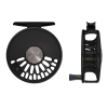 Abel TR Ported Fly reel 4/5 Gloss Black Finish and Drag Knob with Ebony Handle