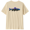 Patagonia Men's Fitz Roy Trout T-Shirt Undyed Natural Large