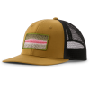Patagonia Take a Stand Trucker Hat Rainbow Run Bobcat Brown