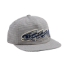 Howler Brothers Unstructured Snapback Hat Trout Bolt: Grey Grid Corduroy