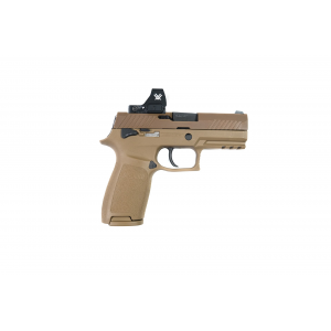 Sig Sauer P320 M18 CA Handgun w/ Vortex Defender-ST 3-MOA Micro Red Dot - Coyote - 