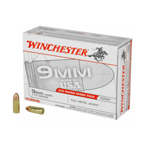 Winchester USA 9mm Luger 115 Grain Full Metal Jacket - Winchester