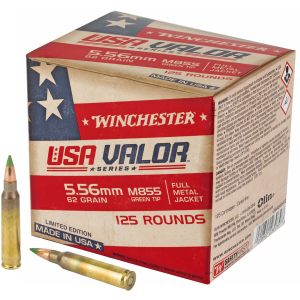 Winchester USA Valor M855 Green Tip 5.56x45mm NATO 62 Grain FMJ - Winchester