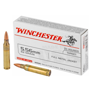 Winchester USA 5.56x45mm NATO 62 Grain Full Metal Jacket - Winchester