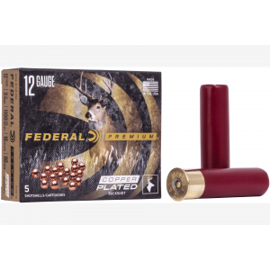 Federal Premium Vital Shok 12 Gauge 3.5 00 Buck 2 1/4oz Buckshot 18 Pellets Shotgun Ammo - 5 Rounds - 