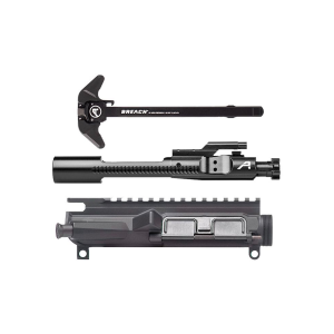 Aero Precision M4E1 Threaded Assembled Upper Receiver + BREACH Charging Handle & 5.56 Black Nitride BCG - 