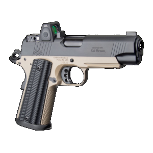 Ed Brown Special Forces Commander SOCOM w/Optic 45 ACP 7+1 4.25" Black Nitride Barrel, Black Gen4 Stainless Steel Serrated w/Optic Slide, Flat Dark Earth Gen4 Stainless Steel Frame w/Accessory Rail,