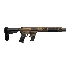 CMMG 45AEA70-MB Zeroed Banshee MkG 45 ACP 13+1 6.50" Black Nitride Threaded Barrel, Midnight Bronze Cerakote Aluminum Receiver w/Picatinny Rail, M-LOK Handguard, Black Polymer CMMG RipBrace, CMMG Zero