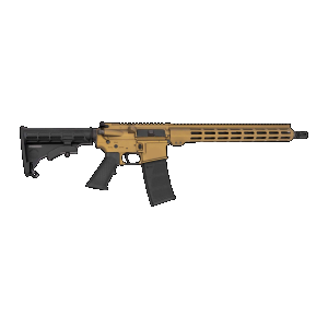 Andro Corp Industries 55616BBBB ACI-15 Bravo 5.56 NATO 30+1 16" Black Nitride Threaded Barrel, Burnt Bronze Aluminum Receiver w/Picatinny Rail, M-LOK Handguard, M4 Black Polymer Stock, Black Polymer G