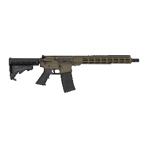 Andro Corp Industries 55616BBODG ACI-15 Bravo 5.56 NATO 30+1 16" Black Nitride Threaded Barrel, OD Green Aluminum Receiver w/Picatinny Rail, M-LOK Handguard, M4 Black Polymer Stock, Black A2 Grip