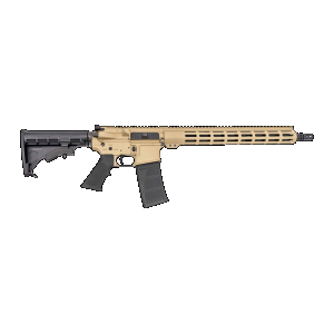 Andro Corp Industries 55616BBFDE ACI-15 Bravo 5.56 NATO 30+1 16" Black Nitride Threaded Barrel, Flat Dark Earth Aluminum Receiver w/Picatinny Rail, M-LOK Handguard, M4 Black Polymer Stock, A2 Grip, Am