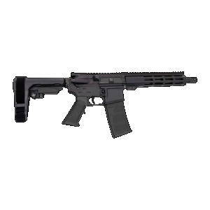 Andro Corp Industries 30010HB ACI-15 Halo 300 Blackout 30+1 10" Black Nitride Threaded Barrel, Black Anodized Aluminum Receiver w/Picatinny Rail, M-LOK Handguard, Black Polymer SBA3 Pistol Brace, A2 G