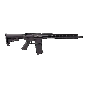 Andro Corp Industries 55616BB ACI-15 Bravo 5.56 NATO 30+1 16" Black Nitride Threaded Barrel, Black Anodized Aluminum Receiver w/Picatinny Rail, M-LOK Handguard, M4 Black Polymer Stock, A2 Grip, Ambide