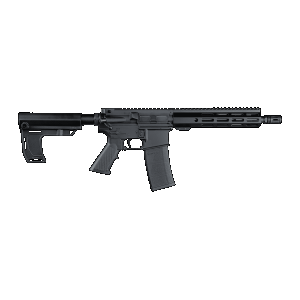 Andro Corp Industries 556103HBMPS ACI-15 Halo 5.56 NATO 30+1 10.30" Black Nitride Threaded Barrel, Black Anodized Aluminum Receiver w/Picatinny Rail, Black Polymer SBA3 Pistol Brace, A2 Grip, Ambidext