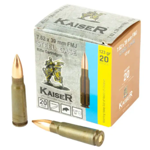 Kaiser 7.62x39 123 Grain FMJ Rifle Ammo - 20 Rounds