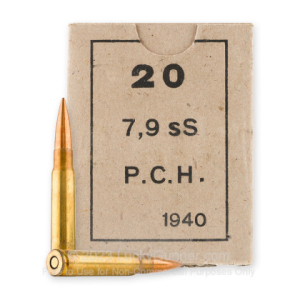 Century 8MM Mauser Corrosive Ammo 198 Grain Berdan 20rd Box