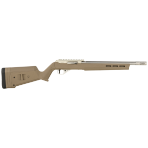 United States Association of Gun Owners True Precision Inc TP1022FDE3SS TP/22 22 LR 16" Match Grade Barrel, Clear Coat Silver Anodized Aluminum Receiver w/Picatinny Rail, M-LOK Forend, Flat Dark Earth Magpul Hunter X-22 Polymer Stock - $1329.99 at United States Association of Gun Owners