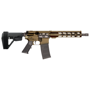 United States Association of Gun Owners Patriot Ordnance Factory 02540 P-15 Sports South Exclusive 5.56 NATO 30+1 10.50" Black Threaded Barrel, Burnt Bronze Cerakote Aluminum Receiver w/Picatinny Rail, M-LOK Handguard, Black Polymer SB Tac - $1088.49 at United States Association of Gun Owners