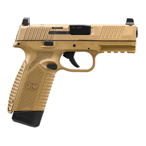 United States Association of Gun Owners FN 66101388 545 MRD Full Size 45 ACP 15+1, 4.10" Black Target Crown Steel Barrel, Flat Dark Earth PVD Optic Cut/Serrated Steel Slide & Polymer Frame w/Picatinny Rail, Ambidextrous - $819.00 at United States Association of Gun Owners