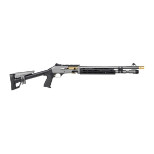 United States Association of Gun Owners Panzer Arms PAM4CSGGTMFSS M4 Speed Pro 12 Gauge Semi-Auto 3" 5+1 18.50" Gray Ported Barrel, Gray w/Gold Titanium Accents Aluminum Receiver w/Picatinny Rail, M-LOK Handguard, Skeleton Stock, Black Poly - $666.00 at United States Association of Gun Owners