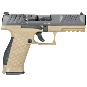 United States Association of Gun Owners Walther Arms 2858380 PDP 9mm Luger 18+1 4.50" Black Polygonal Rifled Barrel, Black Optic Ready/Serrated Slide, Tan Polymer Frame w/Picatinny Rail, Black Performance Duty Texture Grips, Ambidextrous - $599.00 at United States Association of Gun Owners
