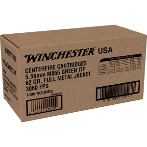 United States Association of Gun Owners Winchester USA Lake City M855 Green Tip Rifle Ammunition 5.56X45 NATO 62 gr. FMJ 3060 fps 1000/ct (Bulk) - $595.61 at United States Association of Gun Owners