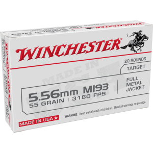 United States Association of Gun Owners Winchester USA Lake City M193 Rifle Ammunition 5.56X45 NATO 55 gr. FMJ 3240 fps 1000/ct case - $534.09 at United States Association of Gun Owners