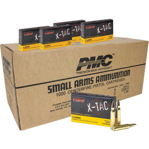United States Association of Gun Owners PMC X-Tac Rifle Ammunition 5.56X45 NATO 55 gr FMJBT 3120 fps 1000/ct - $474.14 at United States Association of Gun Owners