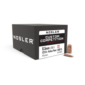 United States Association of Gun Owners Nosler Custom Competition Rifle Bullets 6.5mm .264 123 gr HPBT 1000/ct - $441.98 at United States Association of Gun Owners