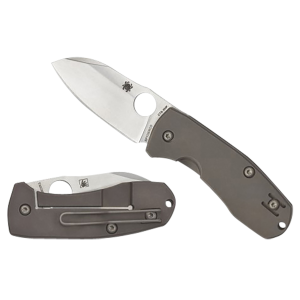United States Association of Gun Owners Spyderco C158TIP2 Techno 2 2.52" Folding Sheepsfoot Plain CTS XHP Steel Blade/Matte Stonewashed Titanium Handle Includes Pocket Clip - $300.00 at United States Association of Gun Owners