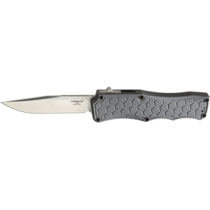 United States Association of Gun Owners HOGUE EXPLOIT 3.5" OTF AUTO - ALUMINUM CLIP POINT BLADE GREY - $287.96 at United States Association of Gun Owners