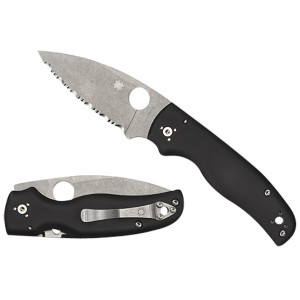 United States Association of Gun Owners Spyderco C229GS Shaman 3.58" Folding Serrated Stonewashed CPM S30V SS Blade/ Black Textured G10 Handle Includes Pocket Clip - $283.50 at United States Association of Gun Owners