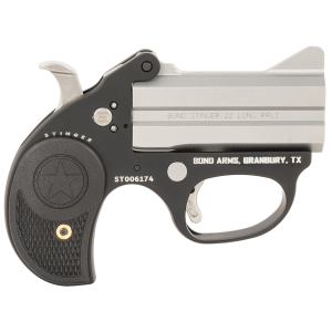 Bond Arms BASL Stinger 22 LR 2 3" Matte Double Anodized Stainless Steel Barrel, Anodized Aluminum Frame, Black Rubber Grip